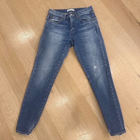 Moussy Vintage Distressed Blue Denim 24 - Picture 1 of 9
